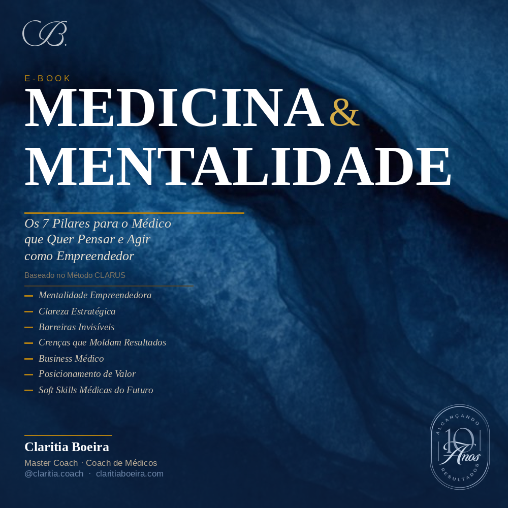 Capa do e-book Medicina & Mentalidade — Claritia Boeira